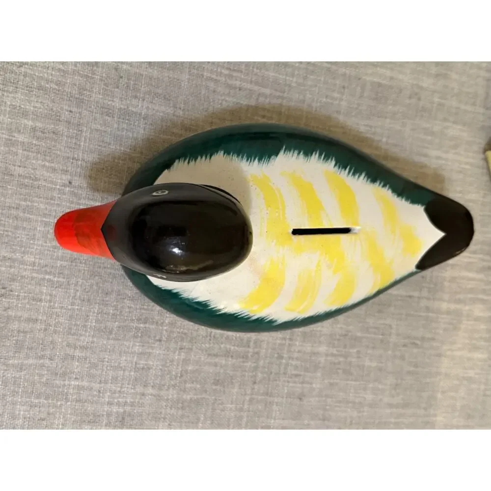 🦆 Vintage Porcelain Duck Saving Bank w/ Box – 1985 Justen Taiwan 6